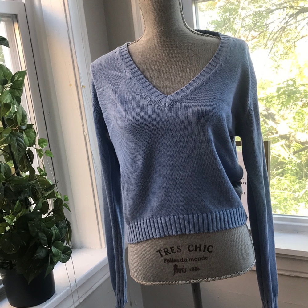 Brand Melville V-neck Baby blue comfy sweater
